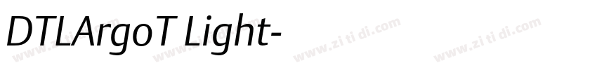 DTLArgoT Light字体转换